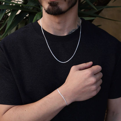 Grumet 2mm Silver Chain and Bracelet Kit